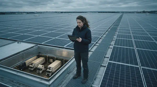 Logistics warehouse solar