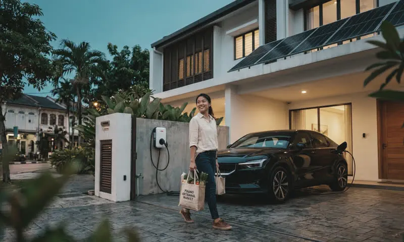 Solar and EV charging installation in George Town