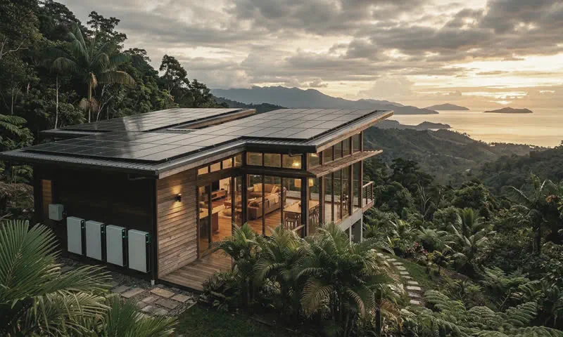 Off-grid solar and battery installation in Kota Kinabalu