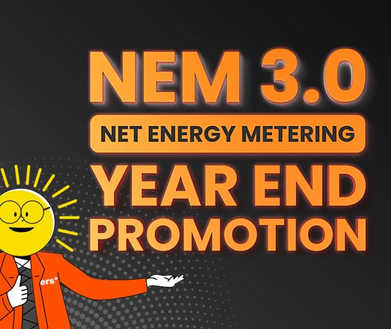 Net Energy Metering (NEM) Year End Promotion for solar PV systems, solar panels and more…